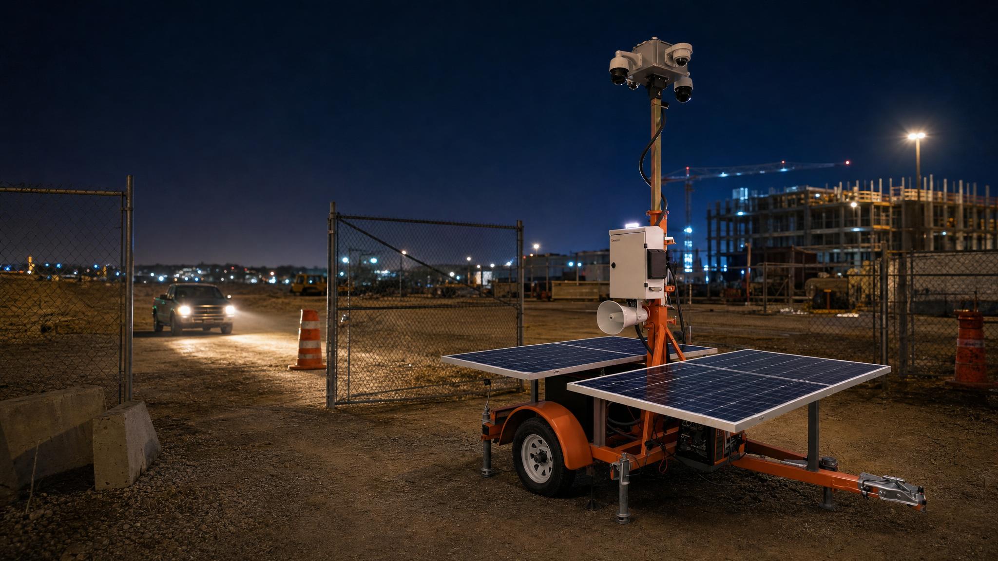 After-hours gate alert on a North Texas job site