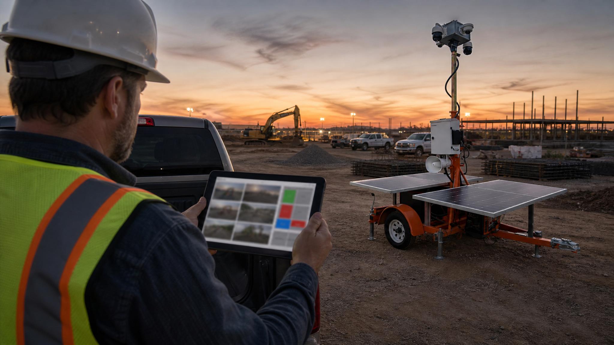 Remote OG360 job site alerts on a tablet